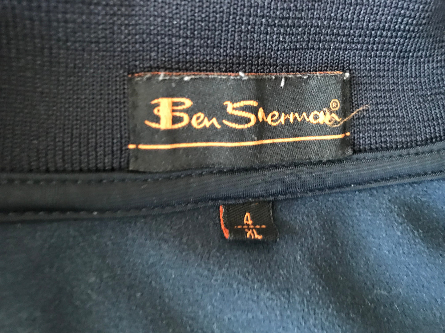 BEN SHERMAN LONDON DARK BLUE TRACKJACKET ZIPPED SIZE XLARGE EU | SIGNTURE BRIT