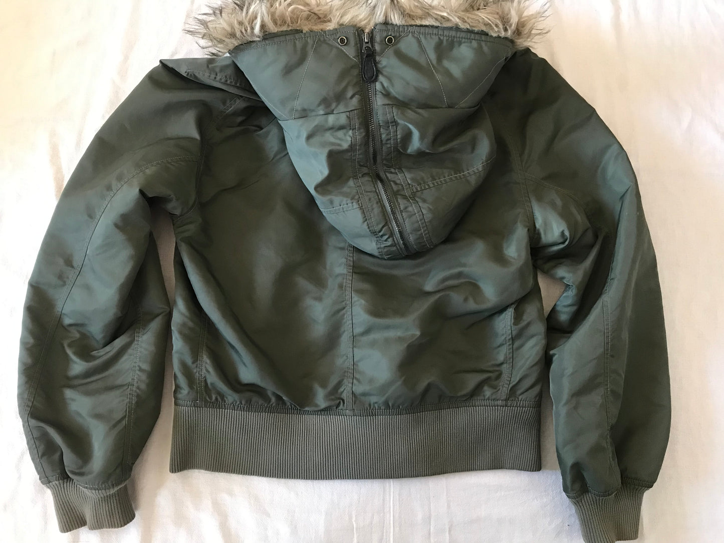 RALPH LAUREN DENIM AND SUPPLY MEN'S OR UNISEX OLIVE GREEN HOODED BOMBER  JACKET WINTER SIZE SMALL US