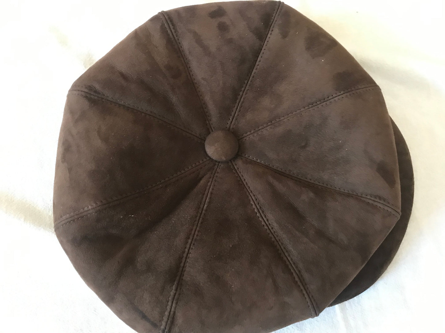 SHEARLING CLASSIC MEN'S UNISEX BAKERS SICILIAN FLAT NWESBOY HAT SIZE MEDIUM  BROWN