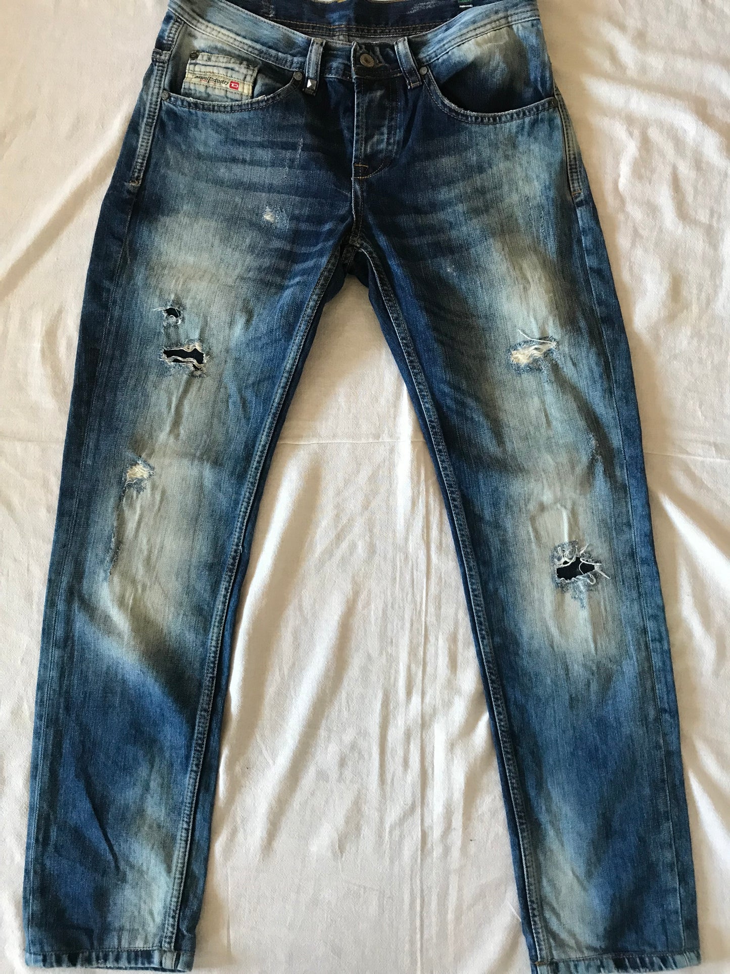 DIESEL INDUSTRY MEN'S JEANS MODEL KULTER SIZE SIZE 31x32 | MADE IN ITALY | DISTRESSED